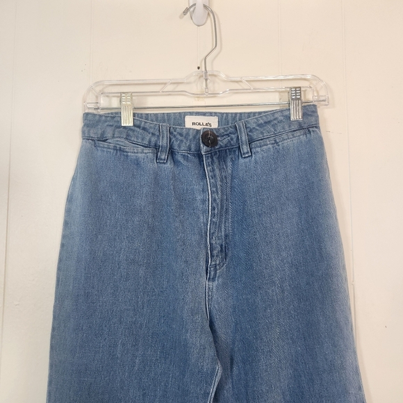 Rollas Slim Sailor Blue High Waisted Crop Jeans Size 27 - Picture 6 of 16